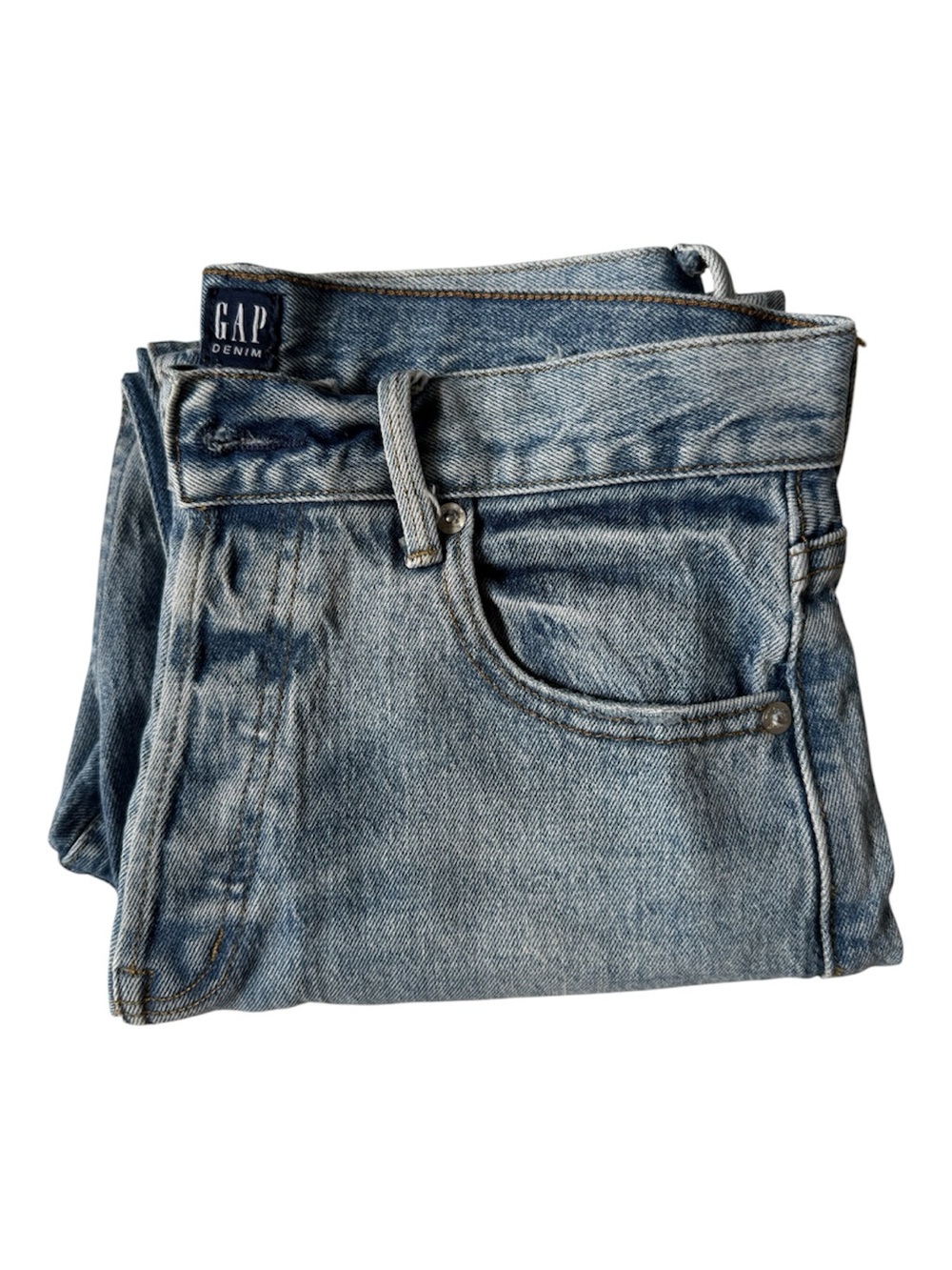 GAP Straight-Leg Crop Jeans Blue 28 Button-Fly VGUC